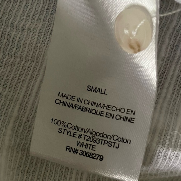 Thread & Supply White Short Sleeve Button Down Shirt 100% Cotton Size S - Picture 11 of 12